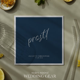 Guardanapo De Papel Prost! Indigo Azul Minimalista Coquetel Para Qualq