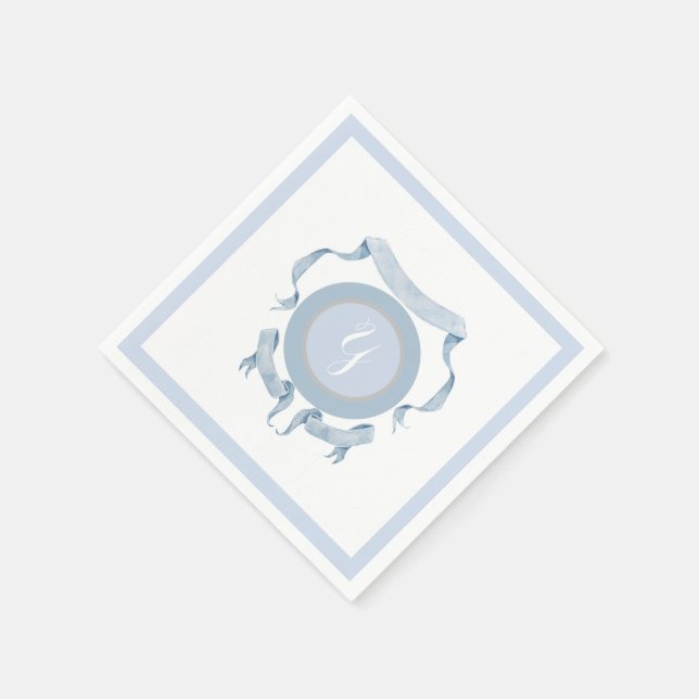 Guardanapo De Papel Protetor de Fitas Azuis de Chinoiserie (Canto)