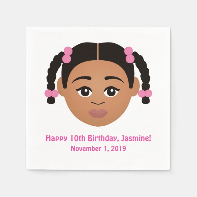 Guardanapo De Papel #Proud2BNaturalMe Choose-My-Complexion Aniversário (Frente)