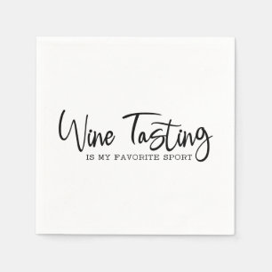 Guardanapo De Papel Provar Vinhos é meu Esporte Favorito Pratos de Fes