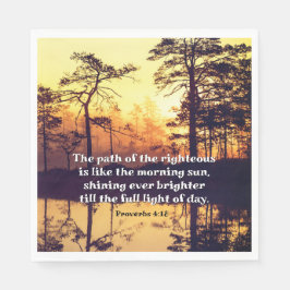Guardanapo De Papel Provérbios 4:18 Caminho da Bíblia direita Versa