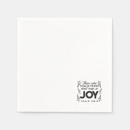 Guardanapo De Papel Psalm 126:5 Scripture Typography – Reap in Joy