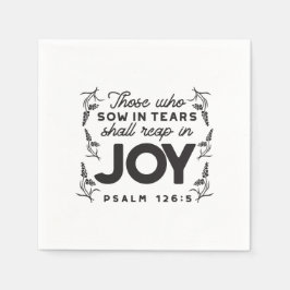Guardanapo De Papel Psalm 126:5 Scripture Typography – Reap in Joy