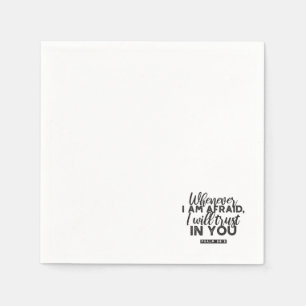 Guardanapo De Papel Psalm 56:3 Arte Versa Bíblia "Eu vou confiar em vo