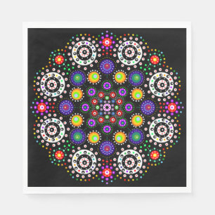 Guardanapo De Papel Psychedelic Dot Mandala