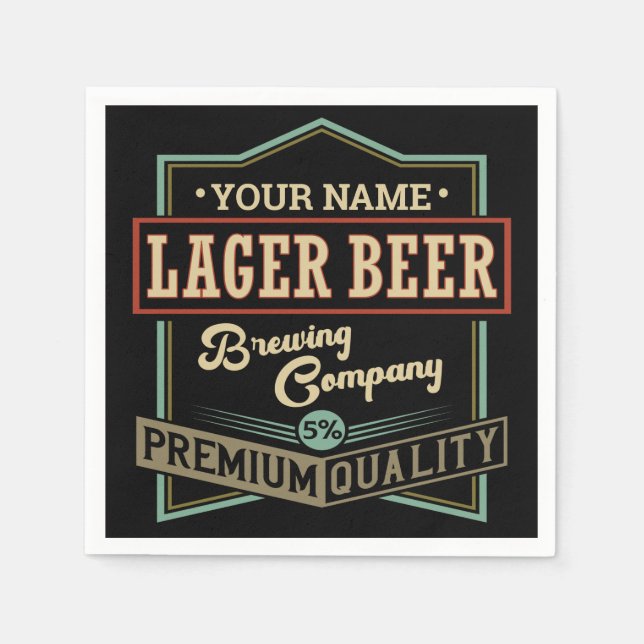 Guardanapo De Papel Pub de Bar de Rótulo de Criação de Cerveja Persona (Frente)