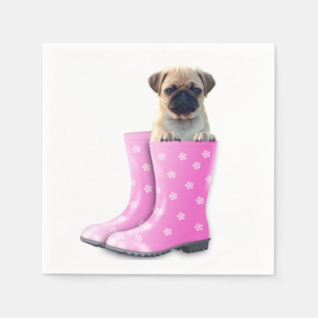 Guardanapo De Papel Pug (Frente)