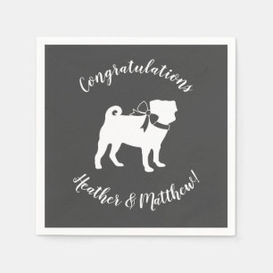 Guardanapo De Papel Pug Chá de fraldas Cão Puppy Sexo Neutro