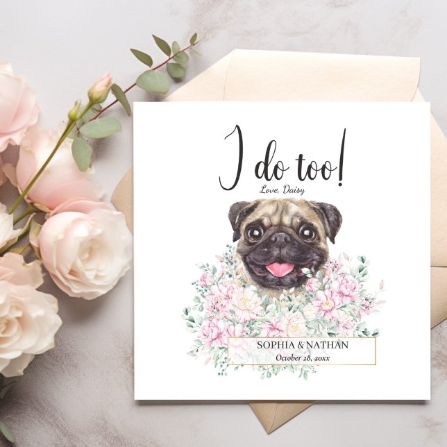 Guardanapo De Papel Pug Dog Wedktail Napkins (Criador carregado)