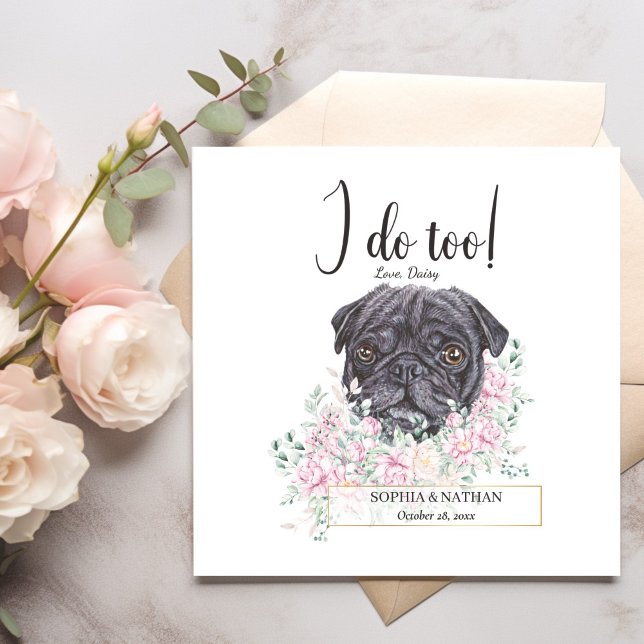 Guardanapo De Papel Pug Dog Wedktail Napkins (Criador carregado)
