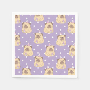 Guardanapo De Papel Pugs de Corte