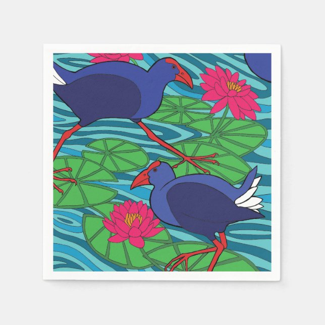 Guardanapo De Papel Pukeko bird napkin (Frente)
