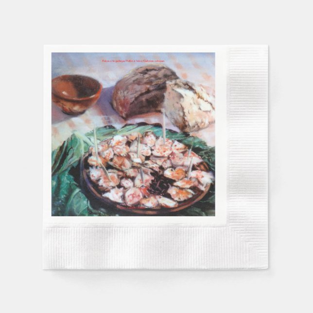 Guardanapo De Papel Pulpo a la gallega (Frente)