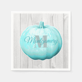 Guardanapo De Papel Pumpkin Azul Russo e Madeira Branca | Personalizad