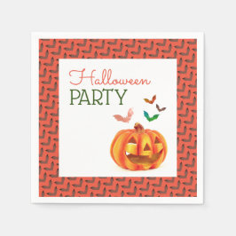 Guardanapo De Papel Pumpkin & Bats, Festa de Halloween