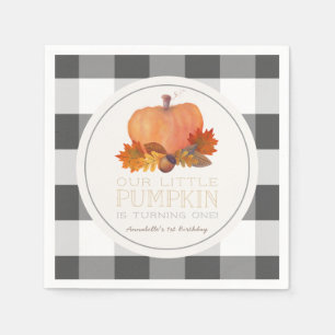 Guardanapo De Papel Pumpkin Black Buffalo Verifica Aniversário Napkins
