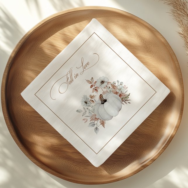 Guardanapo De Papel Pumpkin Branco Apaixonado (Criador carregado)