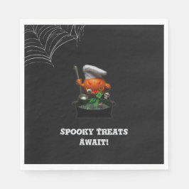 Guardanapo De Papel Pumpkin Chef Halloween Party – Spooky Cauldron