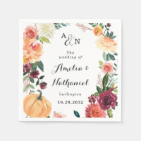 Pumpkin Elegant Fall Floral Themed Weding