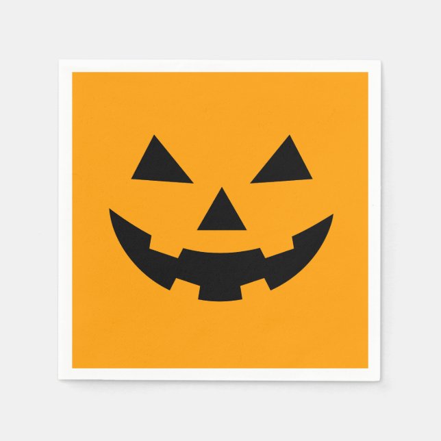 Guardanapo De Papel Pumpkin Face Party Napkins (Frente)