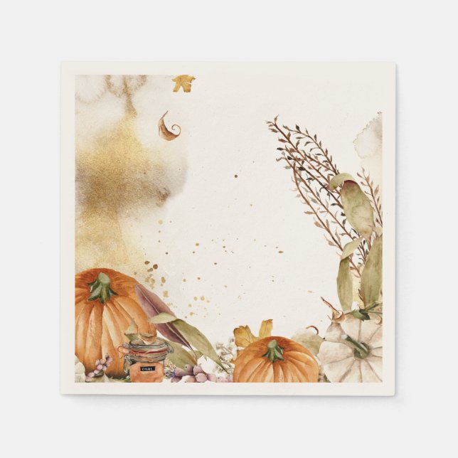 Guardanapo De Papel Pumpkin Garden Harvest Napkins (Frente)