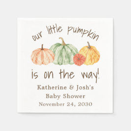 Guardanapo De Papel Pumpkin Gourd Autumn Baby Shower