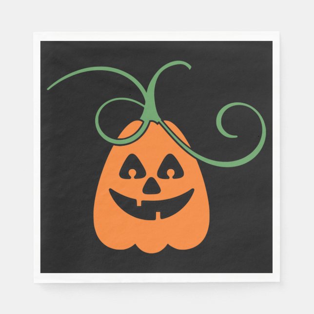 Guardanapo De Papel Pumpkin Laranja Bonito, Halloween (Frente)