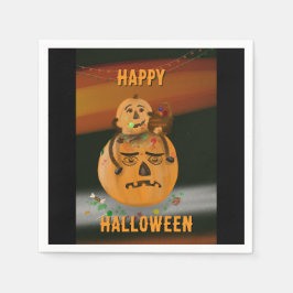 Guardanapo De Papel Pumpkin Mess Halloween Napkins