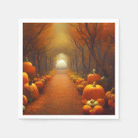Pumpkin Path Belo Livro de Cena de Outono