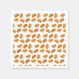 Guardanapo De Papel Pumpkin Patterno outono Laranja Verde