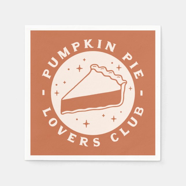 Guardanapo De Papel Pumpkin Pie Lovers Club (Frente)