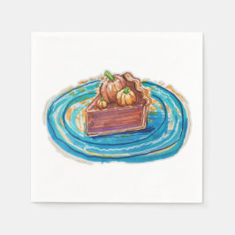 Guardanapo De Papel Pumpkin Pie Slice