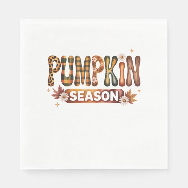 Guardanapo De Papel Pumpkin Season Fall Boho (Frente)