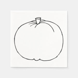 Guardanapo De Papel Pumpkin Sketch