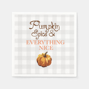 Guardanapo De Papel Pumpkin Spice All Gingham Pattern Wreath