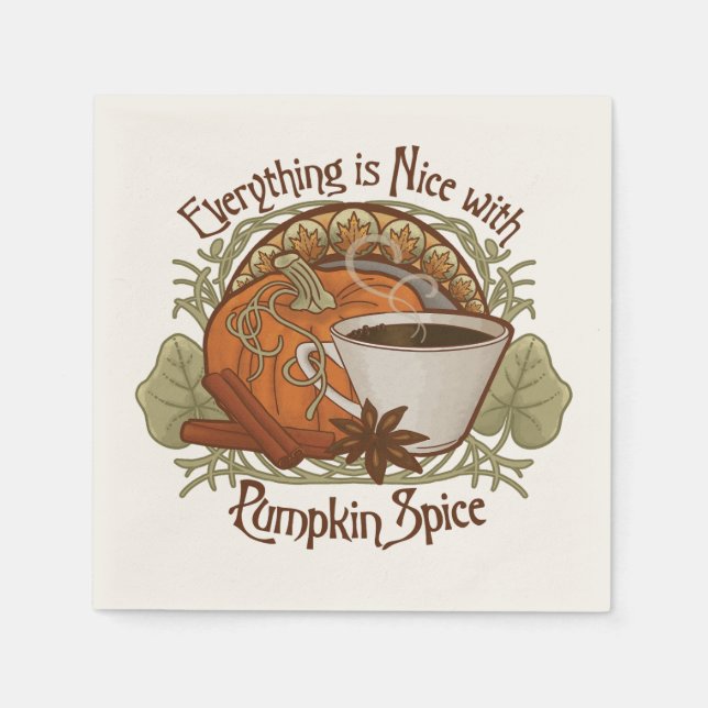 Guardanapo De Papel Pumpkin Spice Coffee (Frente)