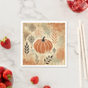 Guardanapo De Papel Pumpkin Spice Distúrbios Ink Fall Season Decoupage