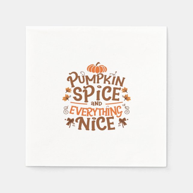 Guardanapo De Papel Pumpkin Spice E Tudo Básico E Essencial (Frente)