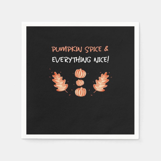 Guardanapo De Papel Pumpkin Spice E Tudo Muito Bem! Novo Índice de Ten (Frente)