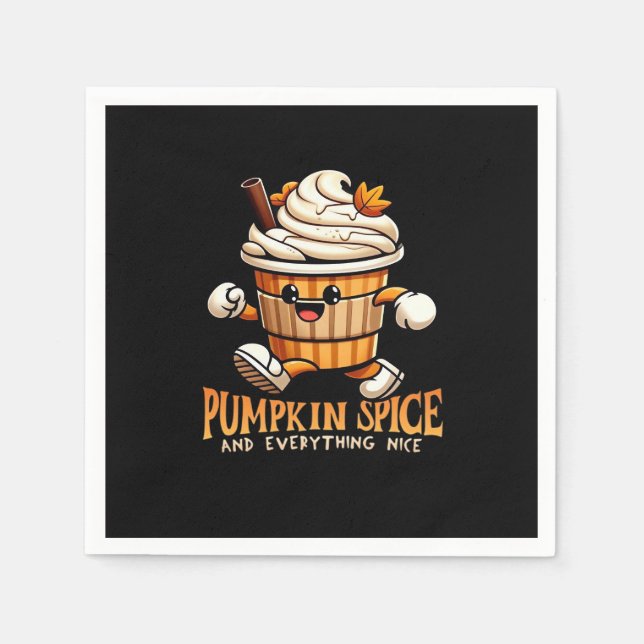 Guardanapo De Papel Pumpkin Spice E Tudo O Que É Básico Design (Frente)
