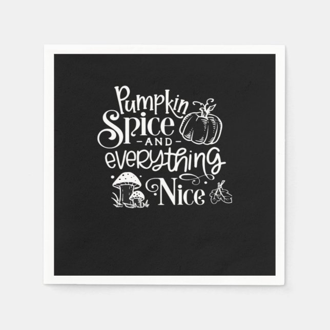 Guardanapo De Papel Pumpkin Spice E Tudo O Que É Bom Outono Querem Mar (Frente)