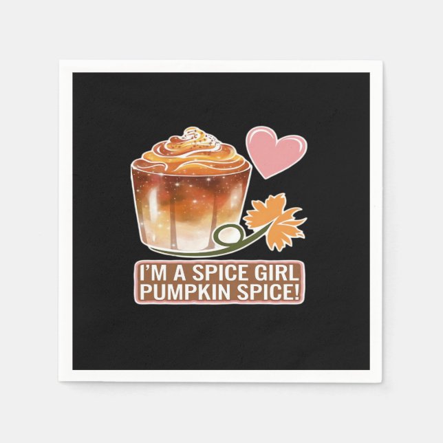 Guardanapo De Papel Pumpkin Spice Girl Fall Sticker (Frente)