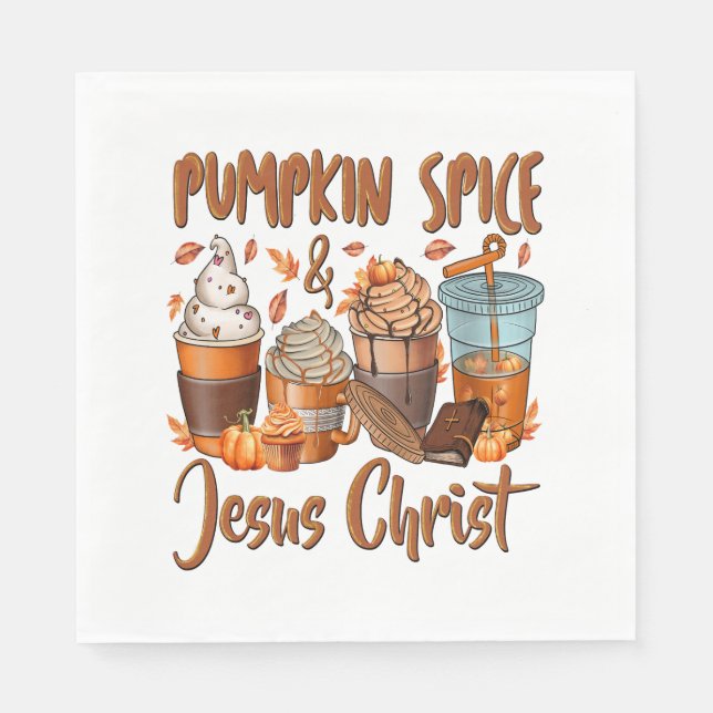 Guardanapo De Papel Pumpkin Spice Jesus Cristo (Frente)