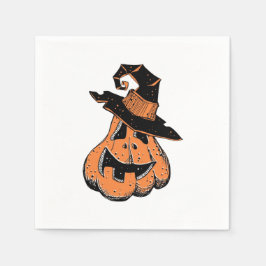 Guardanapo De Papel Pumpkin Witch Doodle