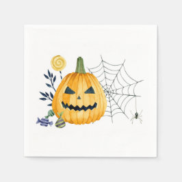 Guardanapo De Papel Pumpkins e teias de aranha