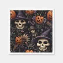 Pumpkins Skulls Flores Halloween