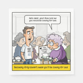 Guardanapo De Papel Punny aniversário de 40 anos Party Napkins