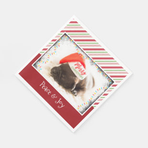 Guardanapo De Papel Pupão giro num Natal vermelho