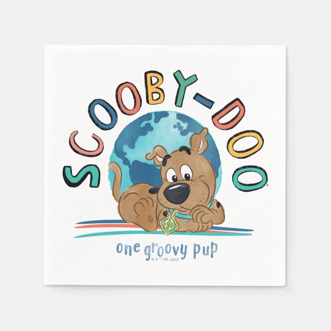 Guardanapo De Papel Puppy Scooby-Doo "One Groovy Pup" (Frente)