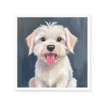 Puppy White Dog Painting